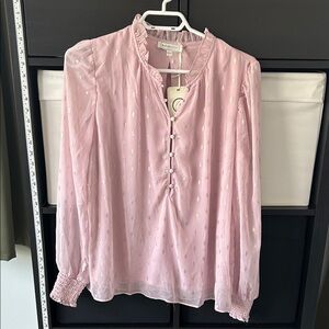 Elegant Pink Blouse with Button Details